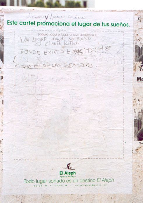 María Victoria Portelles, Lugar soñado, cartel interactivo El Aleph