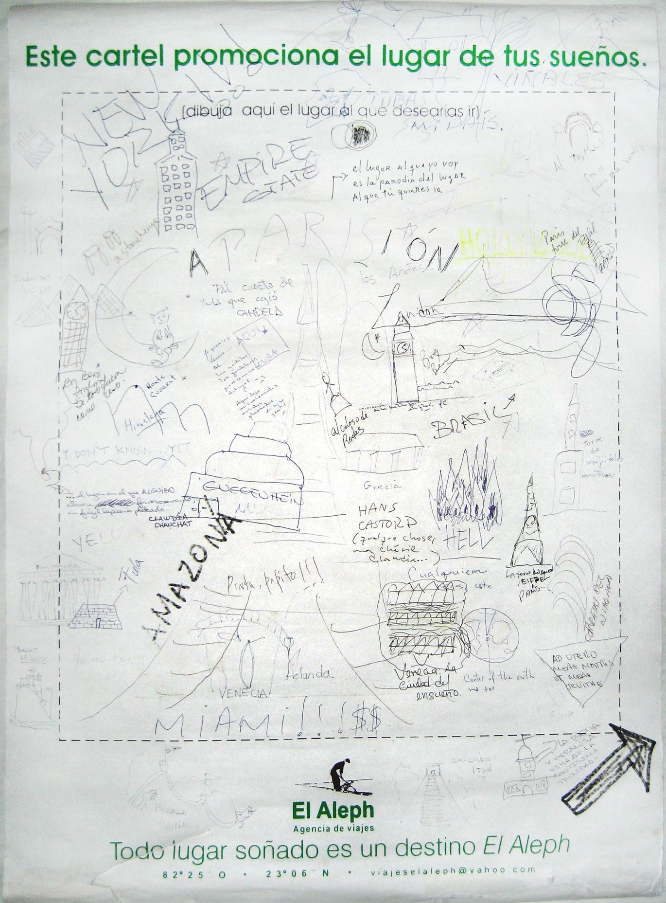 María Victoria Portelles, Lugar soñado, cartel interactivo El Aleph