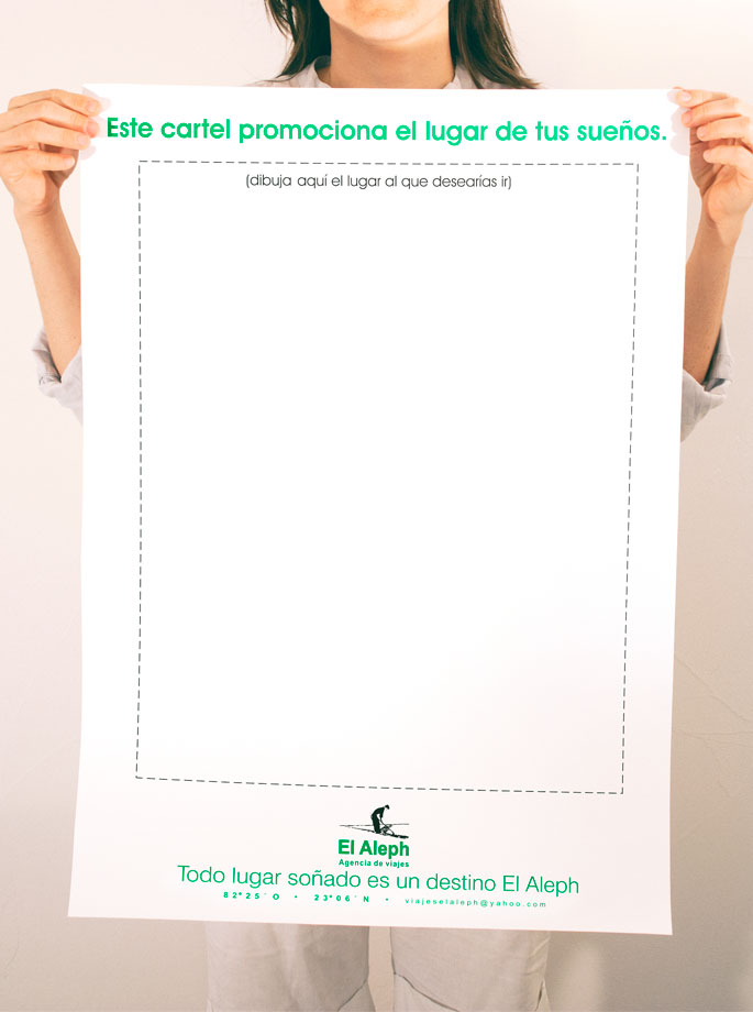 María Victoria Portelles, Lugar soñado, cartel interactivo El Aleph