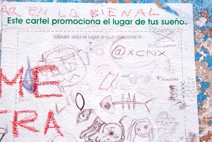 María Victoria Portelles, Lugar soñado, cartel interactivo El Aleph
