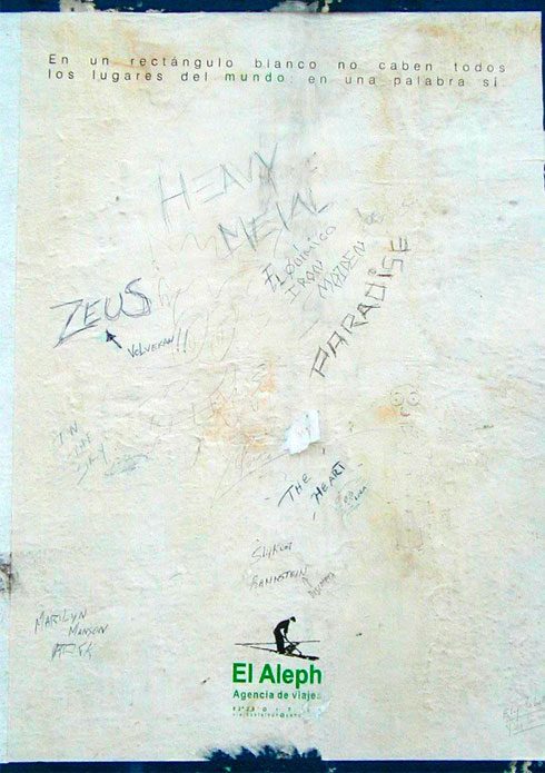 María Victoria Portelles, Un rectángulo blanco, cartel El Aleph.