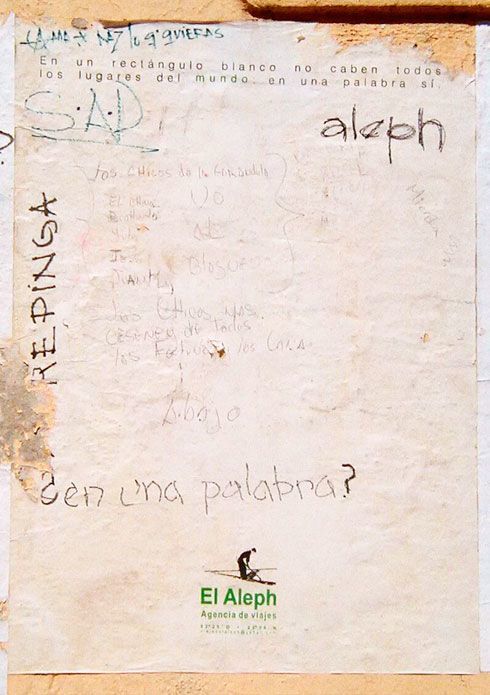 María Victoria Portelles, Un rectángulo blanco, cartel El Aleph.